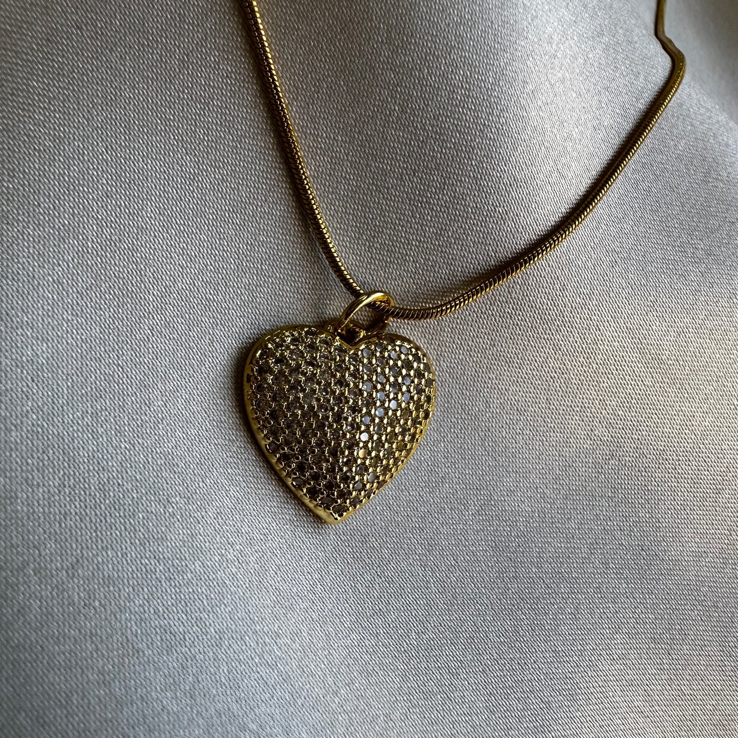 Collar Corazón Bombacho Zirconias